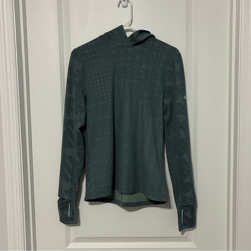 NWT Nike Dri-Fit Dark Teal Patterned Hoodie Women’s Medium